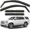 GrandWheel Window Deflectors Smoke Tinted in-Channel Side Window Vent Visor Deflectors Rain Guards Compatible with Yukon 2015-2020 - 4pcs. GW0868