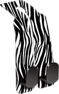 Purse Hook for Car Abstract Black Zebra 1 Pack Headrest Back Seat Hook Premium Leather Double Metal Hanger Storage Pack Bag Purse Holder Car Interior Accessories