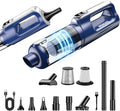Car Vacuum Cleaner High Power, 18000Pa 2 in 1 Vacuum Cleaner&Air Duster, 130W Brushless Motor Handheld Vacuum Cordless with 7800mAh Battery, LED Light, Multi-Nozzles for Car, Home, Office, Pet