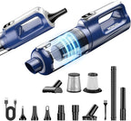 Car Vacuum Cleaner High Power, 18000Pa 2 in 1 Vacuum Cleaner&Air Duster, 130W Brushless Motor Handheld Vacuum Cordless with 7800mAh Battery, LED Light, Multi-Nozzles for Car, Home, Office, Pet