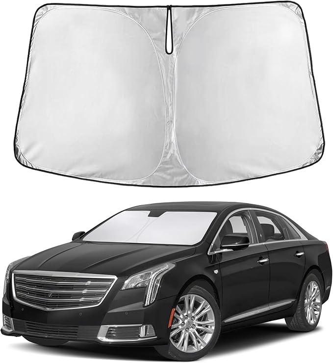 Windshield Sunshade Compatible for Cadillac XTS 2013-2017 2018 2019, Sun Visor for Front Windshield & Window Sun Shade Cover, UV Heat Blocker & Protector, Car Accessories