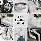 Leather Recoloring Balm, Leather Color Restorer Conditioner, Leather Restorer for Couches Paint, Leather Scratch Remover, Scratch Leather Faded Repair Kits for Vinyl Furniture (White, 75ML)