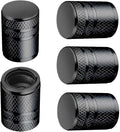 Tire Valve Stem Caps - (5 Pack) Metal Air Caps with Plastic Liner, Corrosion Resistant, Leak-Proof, Universal Stem Covers for Cars Trucks Motorcycles and Bikes - Black