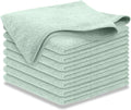 Microfiber Cleaning Cloth - Sea Green - 8Pcs (12.5x12.5 inch) High Performance - 1200 Washes, Ultra Absorbent Car Towel Traps Grime & Liquid for Streak-Free Mirror Shine - car Washing Cloth
