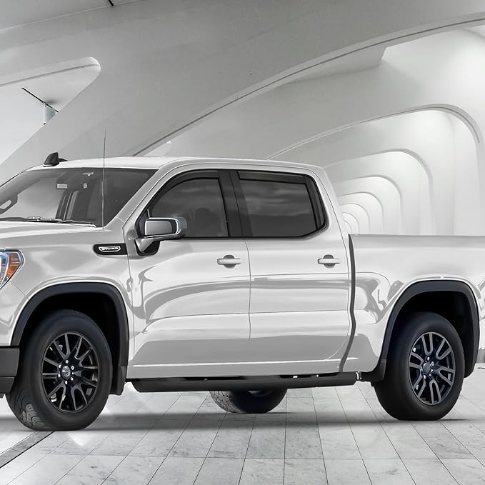 in-Channel Incredibly Durable Rain Guards for GMC Sierra 1500 2019-2026 Crew Cab,Original Window Deflectors,Vent Deflector,Vent Window Visors,Truck Accessories,4pcs-619003LPv