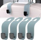 4 Pcs Seat Headrest Hook for Car, Seat Back Hanger Holder Hooks, Hanger Storage Organizer for Purse Bags Coat, Car Interior Accessories Leather Hidden Hook