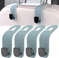 4 Pcs Seat Headrest Hook for Car, Seat Back Hanger Holder Hooks, Hanger Storage Organizer for Purse Bags Coat, Car Interior Accessories Leather Hidden Hook