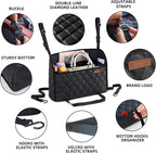 Car Net Pocket Handbag Holder Between Seats Back Storage Organizer Purse Holder for Console Front Seat Storage Barrier
