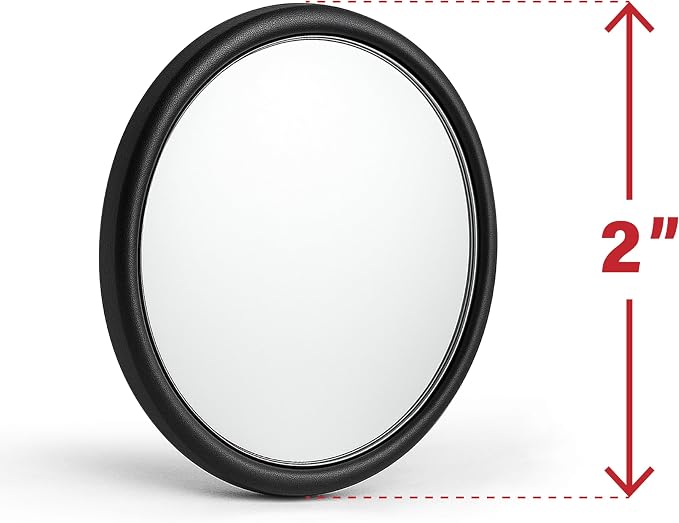 2 Pack Blind Spot Mirrors, HD Glass Wide Angle Convex Rearview Mirrors for Cars, Trucks, SUVs (2 Pack)