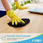 AIDEA Microfiber Cleaning Cloth Black 100PK, Microfiber Towels for Cars, Premium Car Cloths, Dusting Cloth Lint Free Cleaning Rags for SUVs, House, Kitchen, Window, Workshops,11.5"×11.5"