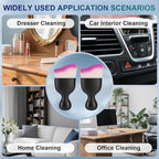 2 PCS Car Interior Detailing Brush, Auto Car Dusting Brushes, Soft Bristles Duster Removal Cleaning Tool for Dashboard Interior, Exterior, Skylight, Leather, Dust Brush, White & Purple