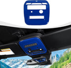 for Bronco Front Reading Light Panel Trim Cover Compatible with 2021-2025 Ford Bronco Interior Accessories 2-Door 4-Door, Blue (with AUX Switches)