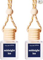 Cool Girl Candles Midnight Ice Car Air Hanging Fragrance Oil Diffuser & Air Freshener for Essential Oils - Long Lasting Vehicle Diffuser Bottle