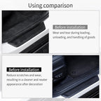 Car Door Threshold Protection, 4PCS Door Edge Step Dust Shield Cover, Door Width 23.6x1.96inch Car/SUV Universal Rubber Scratch Resistant Exterior Accessories (Black)