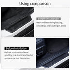 Car Door Threshold Protection, 4PCS Door Edge Step Dust Shield Cover, Door Width 23.6x2.36inch Car/SUV Universal Rubber Scratch Resistant Exterior Accessories (Black)