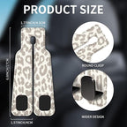 Car Seat Headrest Hook, Universal Leather Cute Hanger Holder Hook, Storage Organizer Interior Accessories for Purse Bags Handbag Luxury Grey Leopard