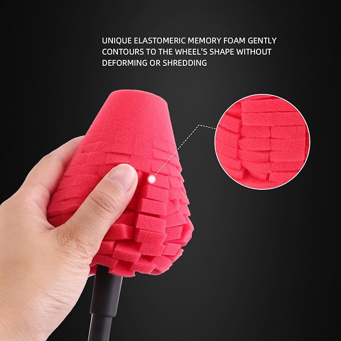 Metal Polishing Tool, Auto Cone Metal Polish Buffing Polishing Ball, Drill Buffing Sponge Pads Buffing Wheel for Drill Foam, Sponge Buffing for Automotive Car Wheel Hub Care