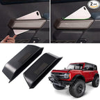 Door Side Storage Box Handle Container for Ford Bronco 2021 2022 2023 2024 2025 Car Interior Accessories, ABS Front Door Side Armrest Phone Pocket Organizer Insert Glove Pallet 2PCS Set