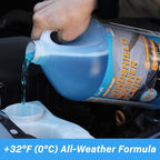 Windshield Washer Fluid, Ready to Use, +32°F Formula for Streak-Free Automotive Glass, Bug Splatter & Road Grime | Made in USA | 128 fl oz each (4 Gallons)