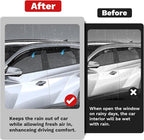 Window Visors Rain Guards for 2022-2025 2026 Hyundai Tucson Accessories, Outside-Mount Tape-On Side Window Wind Deflectors Vent Visors Shades Rainproof Black 4PCS
