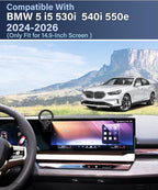 PZK Car Phone Holder for 2024-2026 BMW 5 Series/BMW i5 /BMW 530i 540i 550e | 14.9-Inch Screen Fixed Clip, Magnetic Car Phone Holder Compatible with Magsafe, Hands-Free 360° Rotation Phone Cradles