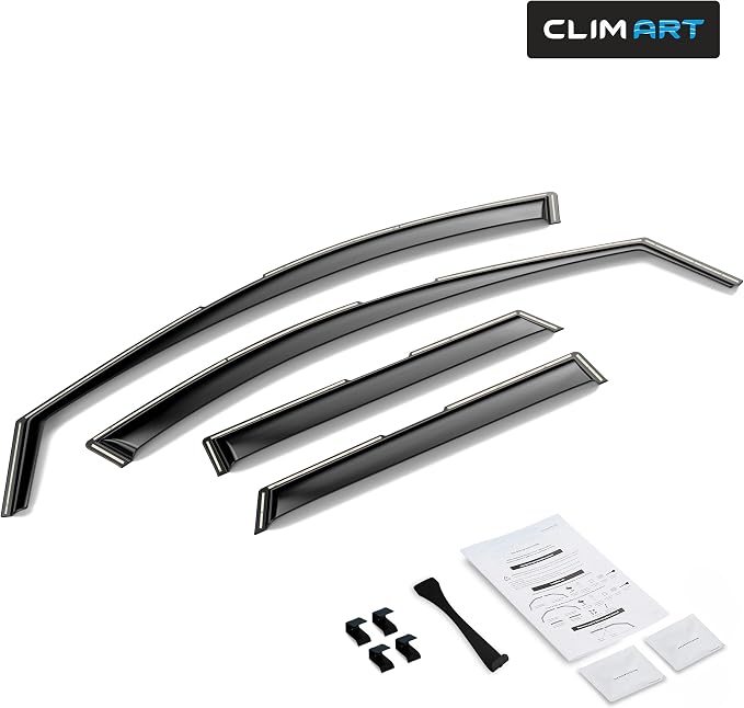 in-Channel Incredibly Durable Rain Guards for Hyundai Santa Cruz 2022-2026, Original Window Deflectors, Vent Window Visors, Vent Deflector, 4 pcs. - 622287