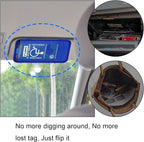 Handicap Placard Holder for Auto, Disabled Parking Permit Sign Protector for Car Sun Visor with Note Paper Slot, Pen Holder and Elastic Strap - Blue