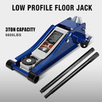 3 Ton Floor Jack, Hydraulic Car Jack, Low Profile with Dual Pumps, Quickly Lift Steel Service Jack (6600lbs)