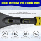 24 Inch Car Snow Scraper and Brush, Detachable Scratch Free Ice Scraper with Ergonomic Foam Grip, Universal Winter Snow Removal Tool for Car Windshield Window (Yellow)