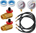 2pack Air Tank Repair Kit Including Safety Valve, 0-200 PSI Pressure Gauge and 4 Feet Air Tank Hose Assembly Kit for Portable Carry Tank