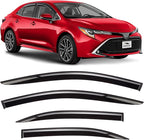 Voron Glass Tape-on Extra Durable Rain Guards for Toyota Corolla 2020-2026 Sedan, Window Deflectors, Vent Window Visors, 4 Pieces - 100791