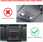 for Bronco Front Reading Light Panel Trim Cover Compatible with 2021-2025 Ford Bronco Interior Accessories 2-Door 4-Door, Orange (with AUX Switches)