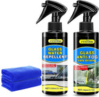 CYTITZHEN Water Repellent & Anti-Fog Spray for Quick Car Interior & Exterior Glass Care - Long-Lasting Hydrophobic Coating for Windshield, Windows, Mirrors & Helmets - Pack of 2