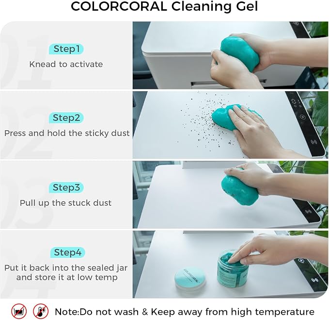 2Pack Car Cleaning Gel Universal Dust Cleaner for Car Vent Keyboard Cleaning Detailing Slime Putty Cleaning Kit Car Accessories, Gifts for Adults Men Women Kids Teens