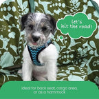 3-in-1 Back Seat Cover for Dogs, 100% Cotton Canvas Back Seat Hammock with Headrest Straps, Belt Slots, & Anchors, Non-Skid Cargo Area Cover, Machine Washable, No Harmful Chemicals, 56"x56"