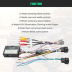 NuIth Radio Replacement Interface Retaining Steering Wheel Control for Chevy 07-11Silverado 07-09 Sierra 07-14 Suburban 08-15 Express, for GMC 06-15 Savana 07-14 Yukon for Cadillac 07-12 Escalade