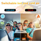 12V 150W Car Heater, Portable Car Heater Plug into Cigarette Lighter, 2 in 1 Fast Heating Defrost Defogger, Windscreen Defogger Window Defroster for Car