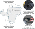Heather Hammock - Full Seat Dog Hammock for Secure Pet Travel - Waterproof & Stain Resistant Cover - Backseat Divider - Dog Car Seat Protector - Heather Gray