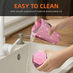 Bling Car Trash Can with Lid, Bling Car Accessories Trash Bin, Leakproof Auto Garbage Can with 30 Trash Bags, Multipurpose Organizers and Storage for Home, Office (Pink Diamond)