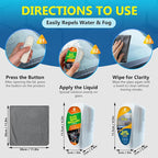 Car Water Repellent & Anti-Fog for Windshield – Advanced Hydrophobic Coating, Clear Vision, Long-Lasting Protection, Easy Apply for Cars, Trucks, SUVs