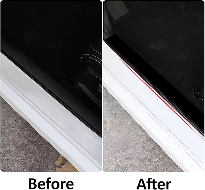 Car Door Sill Protector,2 in x 118 in Anti-Scratch Car Door Edge Guards,Automotive Anti-Collision Strip for Doors Edge,Front and Rear Bumper