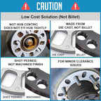 4 Pcs Die Cast Wheel Spacers 12mm 1/2" Thick Fits Bolt Patterns 5x135mm 5x139.7mm 5x5.5 6x135mm 6x139.7mm 6x5.5 Chevy Silverado 1500 ｜ Ford F-150 ｜ RAM 1500 - Not Hub Centric