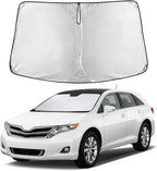Windshield Sunshade Compatible for Toyota Venza 2009-2013 2014 2015, Sun Visor for Front Windshield & Window Sun Shade Cover, UV Heat Blocker & Protector, Car Accessories