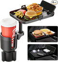 Cup Holder for Car Compatible with Tesla Model Y/3 - Car Cup Holder Tray Phone 9.5 inch Expander, Insert 16-46 Oz Bottles, Removable Car Holder Table Fit Most Car, Ideal for Travel Road Trip