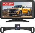Backup Camera for Truck Plug and Play: 4.8" 1080P Stable Signal Clear Night Vision Rear View Camera System, IP69K Waterproof 3X Zoom Back Up Camera for Car SUV Pickup Van