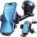 YRU True Military-Grade [360° Rotation Suction] 2026 Ultimate Car Phone Holder Mount 【90+LBS Safest Strongest & Patent Certs】 Dashboard Windshield Vent for iPhone 17 16 Pro Max Samsung, Royal Blue