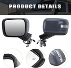 Left Driver Side Mirror Compatible with Jeep Renegade 2015 2016 2017 2018 2019 2020 2021 2022 2023 Door Rear View Mirrors Power Heated with Signal Light Prime Paintable (7 pins)
