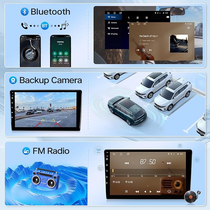 Radio for Toyota Sienna 2004-2010 (FIT JBL. and Big Screen) Stereo Wireless Carplay Android Auto, 9” Touch Screen for Sienna Android Bluetooth/Voice Control/GPS/WiFi/Back-up Camera/SWC/FM