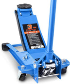 DNA Motoring Low Profile Hydraulic Trolley Service/Floor Jack, 3 Ton (6000 lbs) Capacity, Lifting Range 3"-20", Blue, TOOLS-00475