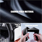 Carbon Fiber Steering Wheel Covers 3 Piece Clip on Steering Wheel Cover (Matte Black)